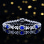 14K GOLD 2.19 CTW NATURAL SAPPHIRE & DIAMOND BRACELET