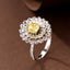 14K GOLD 2.08 CTW NATURAL YELLOW DIAMOND & DIAMOND RING