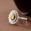 14K GOLD 2.08 CTW NATURAL YELLOW DIAMOND & DIAMOND RING