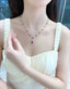 14K GOLD 5.96 CTW NATURAL RUBY & DIAMOND NECKLACE