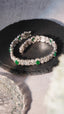 14K GOLD 8.5 CTW VIVID GREEN NATURAL EMERALD & DIAMOND BRACELET