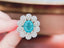 14K GOLD 5.29 CTW NATURAL PARAIBA TOURMALINE & DIAMOND RING/PENDANT