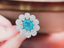 14K GOLD 5.29 CTW NATURAL PARAIBA TOURMALINE & DIAMOND RING/PENDANT