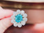 14K GOLD 5.29 CTW NATURAL PARAIBA TOURMALINE & DIAMOND RING/PENDANT