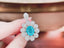 14K GOLD 5.29 CTW NATURAL PARAIBA TOURMALINE & DIAMOND RING/PENDANT