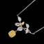 14K GOLD 0.4 CT NATURAL YELLOW DIAMOND & DIAMOND NECKLACE