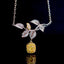 14K GOLD 0.4 CT NATURAL YELLOW DIAMOND & DIAMOND NECKLACE