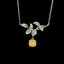 14K GOLD 0.4 CT NATURAL YELLOW DIAMOND & DIAMOND NECKLACE