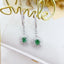 14K GOLD 2.26 CTW NATURAL GREEN DIAMOND & DIAMOND EARRINGS