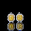 14K GOLD 1.63 CTW NATURAL YELLOW DIAMOND & DIAMOND EARRINGS