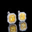 14K GOLD 1.63 CTW NATURAL YELLOW DIAMOND & DIAMOND EARRINGS