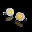 14K GOLD 1.63 CTW NATURAL YELLOW DIAMOND & DIAMOND EARRINGS