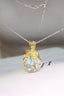 14K GOLD 7.67 CTW NATURAL AQUAMARINE & DIAMOND PENDANT