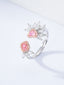 14K GOLD 1.25 CTW NATURAL PINK DIAMOND & DIAMOND RING