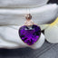 14K GOLD 21.41 CTW NATURAL AMETHYST & DIAMOND PENDANT