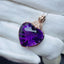 14K GOLD 21.41 CTW NATURAL AMETHYST & DIAMOND PENDANT