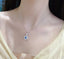 14K GOLD 0.93 CTW NATURAL SAPPHIRE & DIAMOND PENDANT