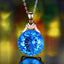 14K GOLD 12.12 CTW NATURAL TOPAZ & DIAMOND PENDANT