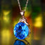 14K GOLD 12.12 CTW NATURAL TOPAZ & DIAMOND PENDANT