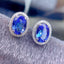 14K GOLD 1.8 CT NATURAL TANZANITE & DIAMOND EARRINGS