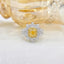 14K GOLD 2.00 CTW NATURAL YELLOW DIAMOND & DIAMOND RING