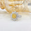 14K GOLD 2.00 CTW NATURAL YELLOW DIAMOND & DIAMOND RING