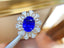 14K GOLD 10.99 CTW NATURAL TANZANITE & DIAMOND RING