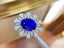 14K GOLD 10.99 CTW NATURAL TANZANITE & DIAMOND RING