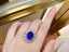 14K GOLD 10.99 CTW NATURAL TANZANITE & DIAMOND RING