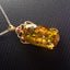 14K GOLD 43.45 CT NATURAL CITRINE & DIAMOND PENDANT