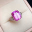 14K GOLD 12.65 CT NATURAL KUNZITE & DIAMOND RING