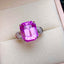 14K GOLD 12.65 CT NATURAL KUNZITE & DIAMOND RING