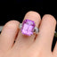 14K GOLD 12.65 CT NATURAL KUNZITE & DIAMOND RING