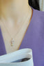 14K GOLD 0.6 CT NATURAL YELLOW DIAMOND & DIAMOND NECKLACE