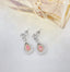 14K GOLD 1.12 CTW NATURAL PINK DIAMOND & DIAMOND EARRINGS