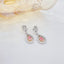 14K GOLD 1.12 CTW NATURAL PINK DIAMOND & DIAMOND EARRINGS