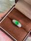 14K GOLD 1.20 CTW NATURAL EMERALD & DIAMOND RING