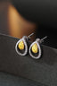 14K GOLD 0.57 CTW NATURAL YELLOW DIAMOND & DIAMOND EARRINGS