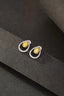 14K GOLD 0.57 CTW NATURAL YELLOW DIAMOND & DIAMOND EARRINGS