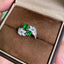 14K GOLD 2.06 CTW VIVID GREEN NATURAL EMERALD & DIAMOND RING