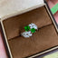 14K GOLD 2.06 CTW VIVID GREEN NATURAL EMERALD & DIAMOND RING