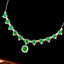 14K GOLD 15.8 CT VIVID GREEN NATURAL EMERALD & DIAMOND NECKLACE