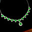 14K GOLD 15.8 CT VIVID GREEN NATURAL EMERALD & DIAMOND NECKLACE