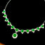 14K GOLD 15.8 CT VIVID GREEN NATURAL EMERALD & DIAMOND NECKLACE