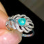 14K GOLD 0.4 CT NATURAL PARAIBA TOURMALINE & DIAMOND RING