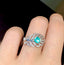 14K GOLD 0.4 CT NATURAL PARAIBA TOURMALINE & DIAMOND RING