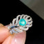 14K GOLD 0.4 CT NATURAL PARAIBA TOURMALINE & DIAMOND RING