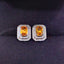 14K GOLD 1.84 CTW NATURAL SAPPHIRE & DIAMOND EARRINGS