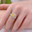 14K GOLD 1.89 CTW NATURAL YELLOW DIAMOND & DIAMOND RING