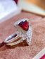 14K GOLD 1.80 CTW NATURAL RUBY & DIAMOND RING